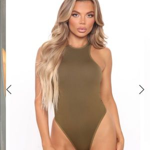Olive fashion nova bodysuit